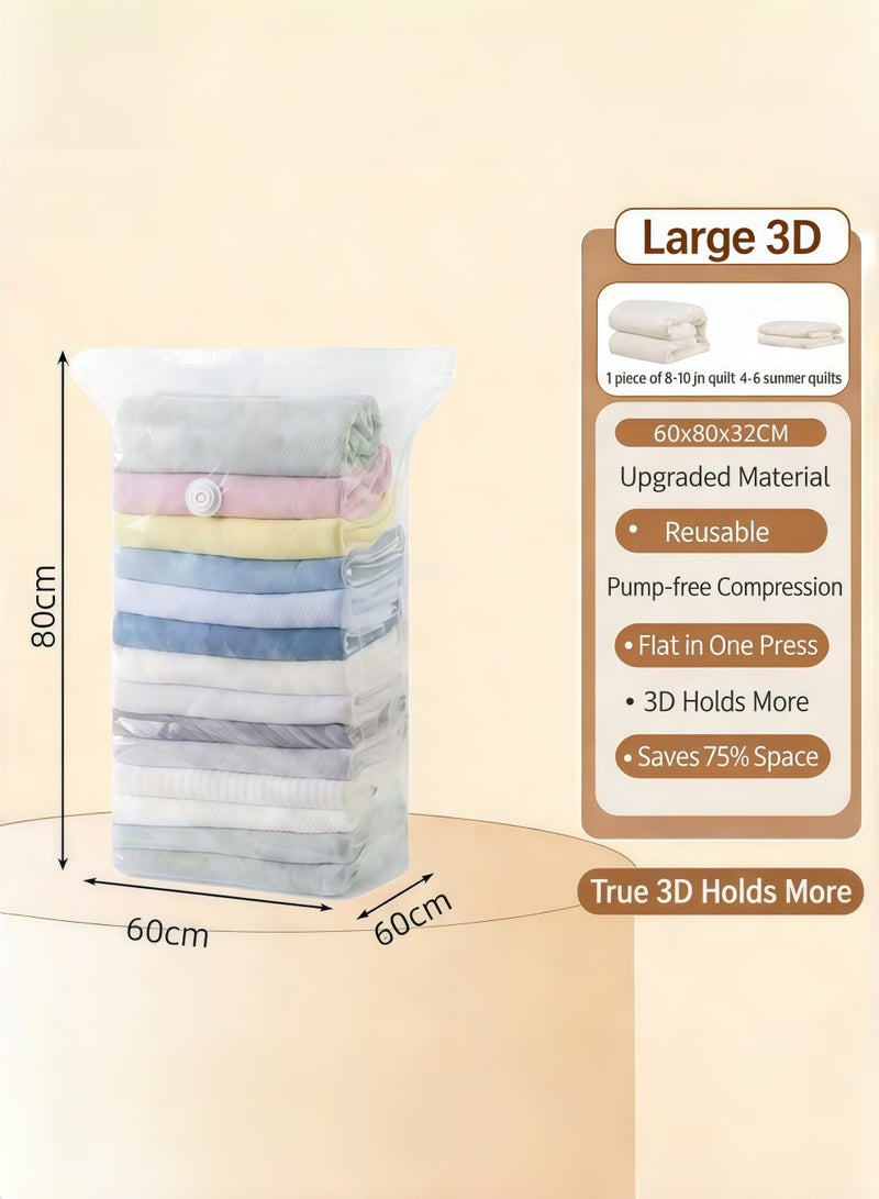 11 Pack Vacuum Storage Bags with Hand Pump, 5 Large (100x80cm), 5 Small (80x60cm), 1 Roll-Up Bag (60x80x32cm) - Image 1